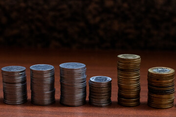 Collection of Indian currency coins