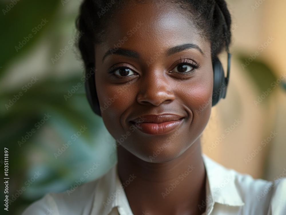 Sticker Professional Headshot of Young Woman with Smile