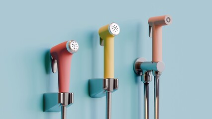 shower spray 3d render illustration background