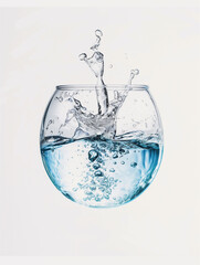 water splash in glass