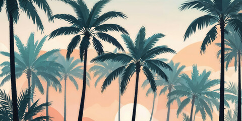 Serene and Lush Tropical Oasis of Palm Trees and Vibrant Foliage9