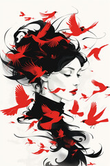 Fototapeta premium Beauty and Birds
