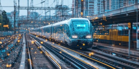 AI-driven transport network managing electric railway operations