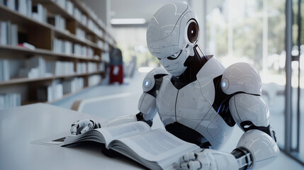 Library reading robot