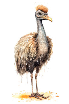 recommend clip art: A bird with a brown and white head and a brown