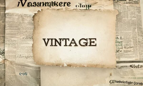 Retro Newspaper with text Vintage.