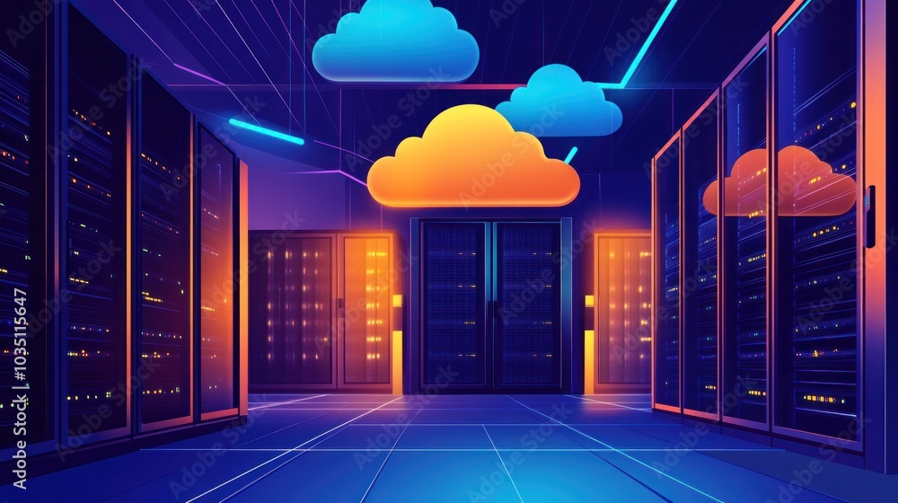 Poster cloud computing data center