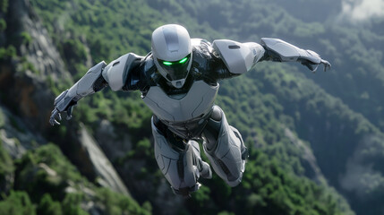 flying robot in the air