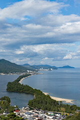 View of Amanohashidate in Kyoto.