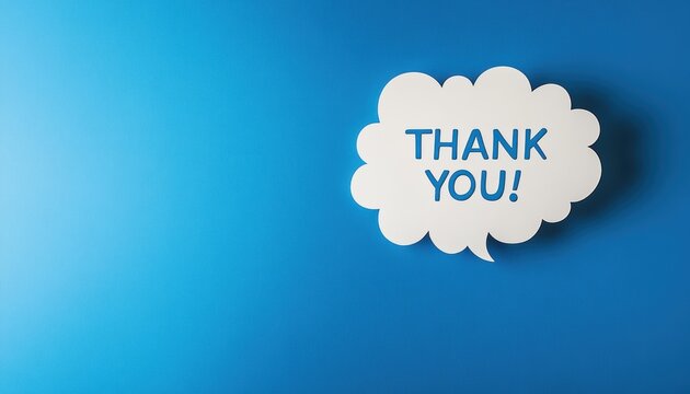 Thank You Speech Bubble.