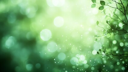 Fototapeta premium A green and yellow background with many small circles