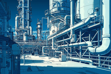 Fototapeta premium Oil Refinery