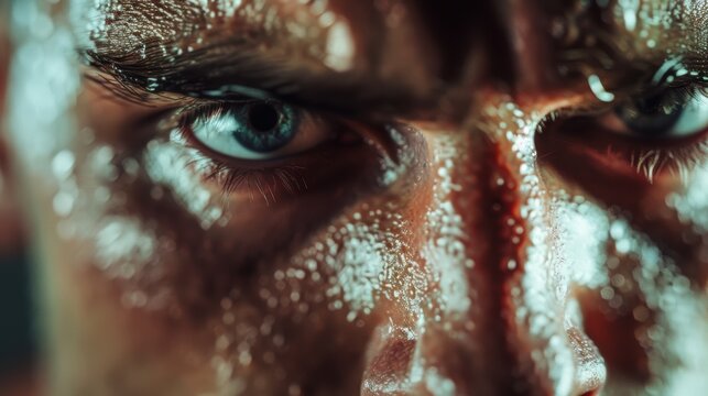 Fatigued boxer resting during a challenging training session or competition, showcasing the intensity of workouts in the boxing arena