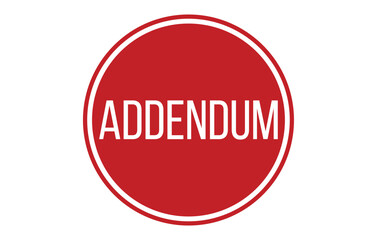 Addendum Rubber Stamp Seal Vector illustration isolated on white background