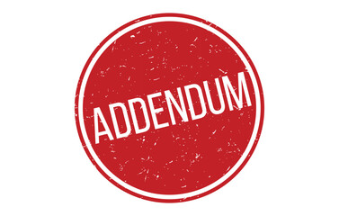 Addendum Rubber Stamp Seal Vector illustration isolated on white background