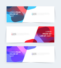 Geometric banner design with Vector presentation template.
