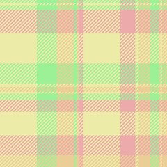 Overlayed pattern tartan texture, color check textile background. Complexity vector fabric plaid seamless in pale goldenrod and light colors.