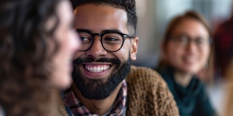 Collaborative and diverse team in a tech-focused office meeting, discussing finance strategies and project planning