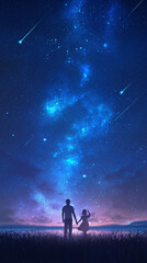 Couple under the stars