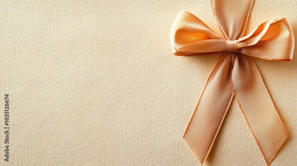 Poster A subtle, textured background resembles gift wrapping, with a charming bow thoughtfully placed in the corner, adding elegance. Generative AI