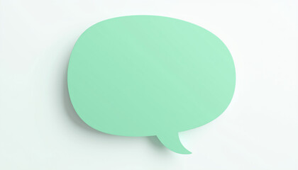  Bright Green Speech Bubble on a Soft Light Background