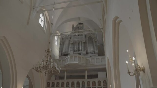 Valmiera, Latvia: ST. SIMONS CHURCH architecture interior religious god slowmotion FHD slog3 10bit