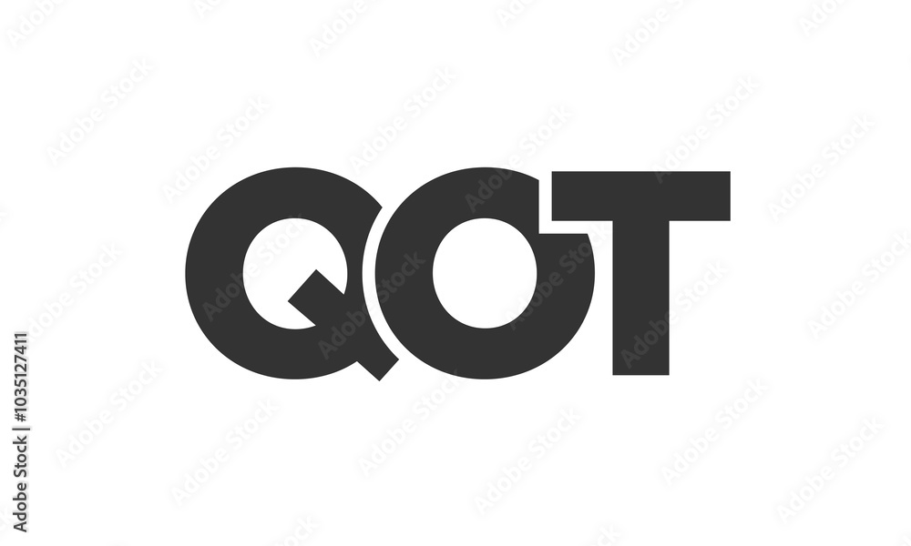Fototapete qot logo design template with strong and modern bold text. initial based vector logotype featuring s