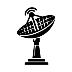 simple satelite antenna signal icon 