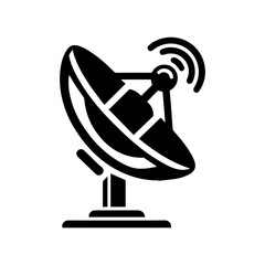simple satelite antenna signal icon 