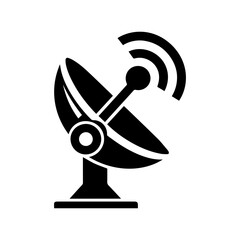 simple satelite antenna signal icon 