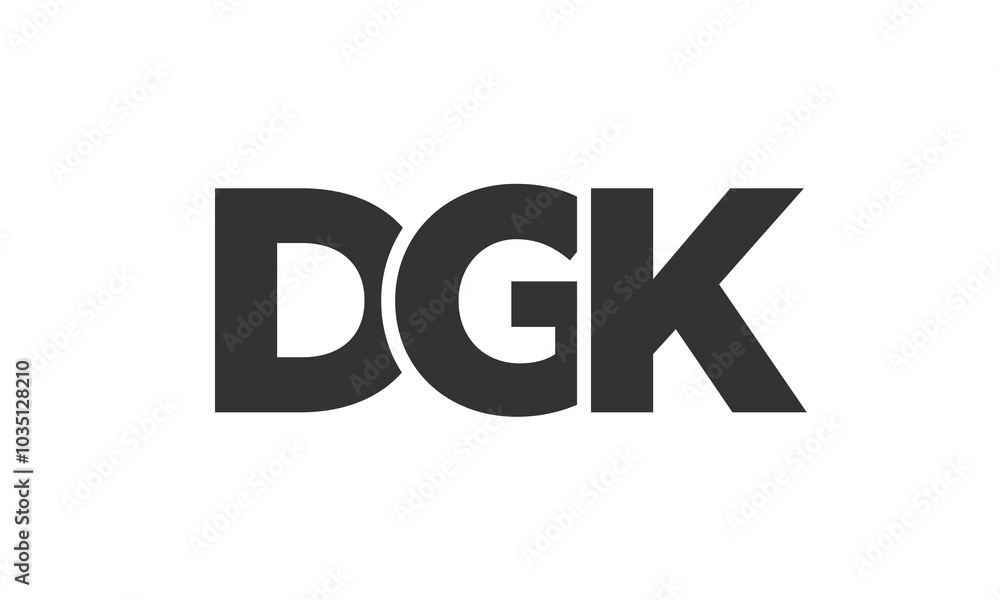 Fototapete dgk logo design template with strong and modern bold text. initial based vector logotype featuring s