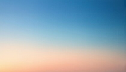 Naklejka premium Serene Gradient Sunrise to Sunset Sky Background. Tranquil Blend of Soft Blue, Peach, and Warm Hues for Inspirational Posters, Minimalist Banner Design, or Relaxing Digital Wallpaper with Copy Space
