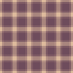 British seamless pattern plaid, damask check fabric vector. Lilac texture tartan textile background in pink and light colors.