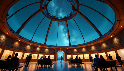 Obraz premium Grand Domed Ceiling in a Luxurious Building