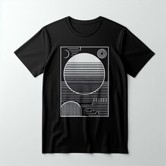Abstract Geometric T-shirt Design