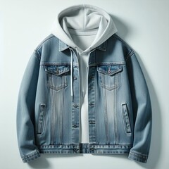 Denim Jacket with Hoodie