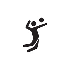 volleyball player icon symbol sign vector