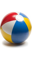Naklejka premium Colorful Inflatable Beach Ball Isolated on White Background