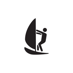 Fototapeta premium windsurfing icon symbol sign vector