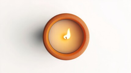 Warm Glowing Candle Light, Cozy Home Decor Candle, Relaxing Orange Candle Glow, Serene Candle Atmosphere