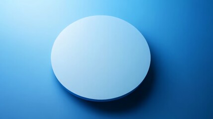 Blue Gradient Background, Round Object, Minimalist Design, Modern Abstract Patterns, Photography Stock Image