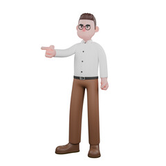Illustration of a Professional Sociologist. A male sociologist is standing while clenching his fists. Male Professional