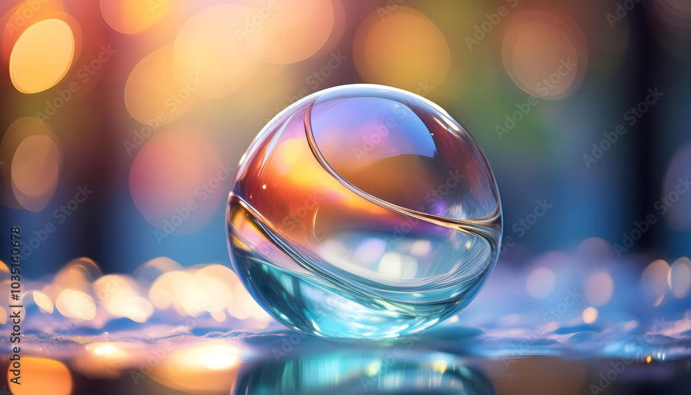 Aufkleber light blue abstract transparent object that blends seamlessly into its background