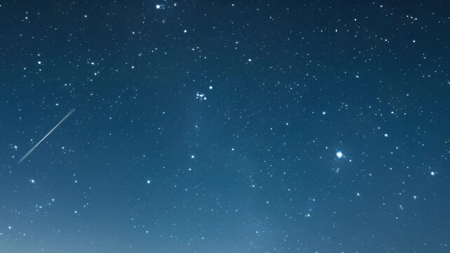 Timelapse of beautiful night sky, Twinkle Star with shooting star
