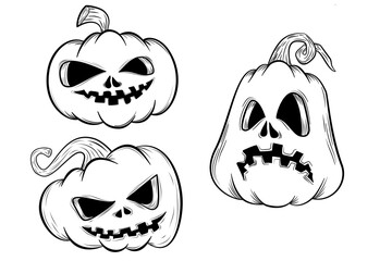 set of halloween pumpkins best design manual