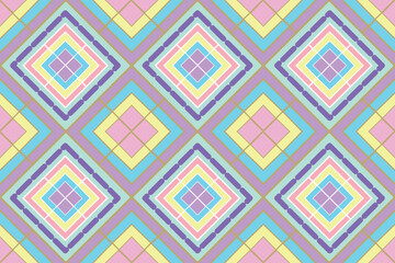 Seamless pattern with pastel squared pattern.  Design for textile, fabric, clothing, wallpaper, wrapping, cushion art ornament and decoration.