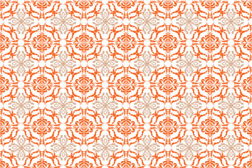Oriental damask seamless pattern embroidery, art ornament print.  Design for tile, carpet, cover, wallpaper, wrapping paper, fabric, clothing, bag, and decoration.