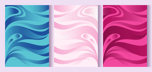 Fototapeta premium A set of colorful abstract backgrounds. Vector illustration. 