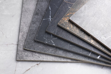 Factories produce porcelain stoneware used for interior homes. There are many different thicknesses...