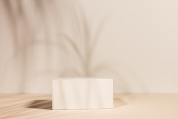 Premium Podium Product Presentation Mockup Design Natural Background Cosmetic